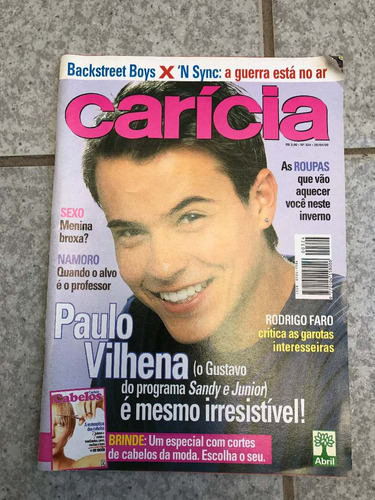 Revista Carícia 324 Vilhena Backstreet Boy Rodrigo Faro B919