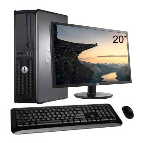 Cpu Dell Optiplex Core 2 Duo 4gb Ssd 120gb +  Monitor 20