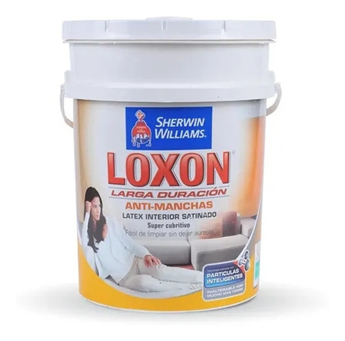 Loxon Satinado 20 Lt Latex Larga Duración Antimancha Sherwin