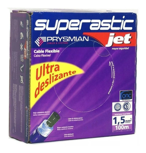 Imagen 1 de 10 de Cable 1.5mm Unipolar Superastic Pirelli Prysmian X100mts