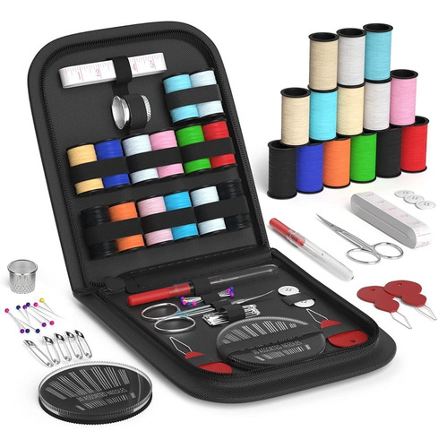Imagen 1 de 6 de Kit De Costura Con Tijeras, Dedal, Hilo, Agujas De Coser Etc