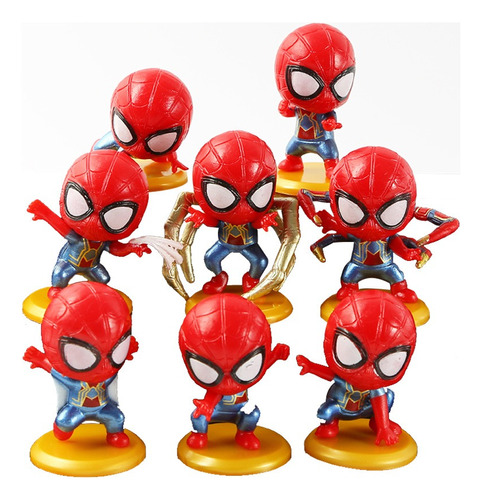 Figuras Marvel Series Q Version Spiderman Marvel, 8 Piezas
