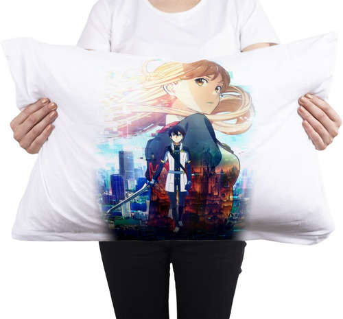 Cojin Almohada Asuna Yuuki Kazuto Kirigaya Anime Diseño Tela Diseño De La Tela Lisa