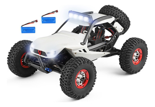 Carro De Control Remoto 4x4 Buggy Rc 12429 + Pila Adicional Color Blanco Personaje N/a