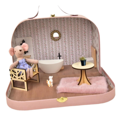Conjunto De Banheiro De Casa De Bonecas, Banheiro De Casa De
