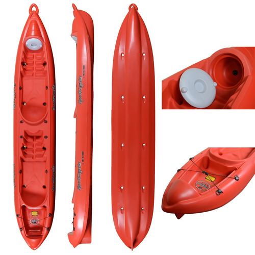 Imagen 4 de 7 de Combo Kayak Sportkayaks Sk2 Doble Chaleco Pro Silbato