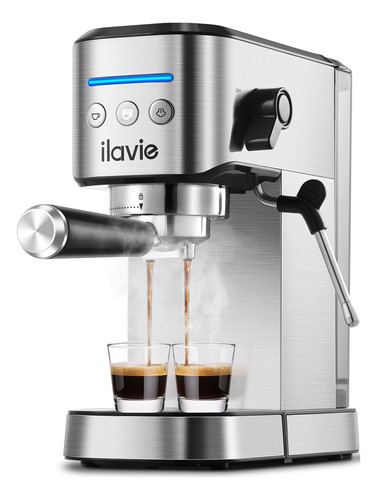 Máquina De Espresso Ilavie Con Vaporizador, 20 Baristas, Caf