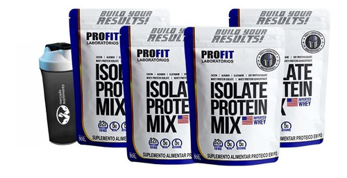 Kit 4x Whey Protein Isolado Isolate Mix Refil 900g + Coq