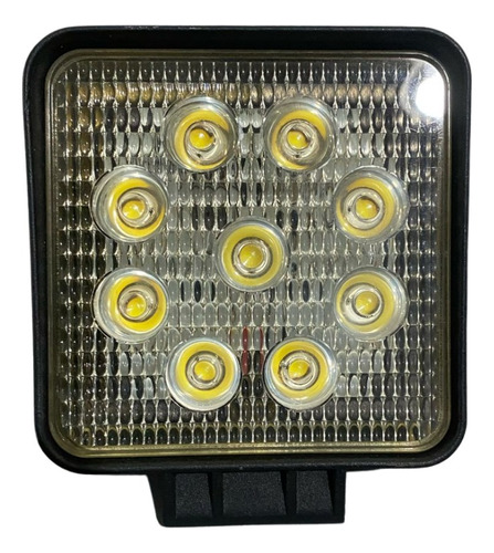 Farol Milha Led Quadrado 108mm 4x4 Off Road