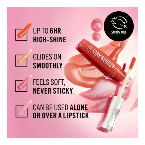Rimmel Stay Glossy Lip Gloss, Halo-there, 0.18 Fl Oz (pack