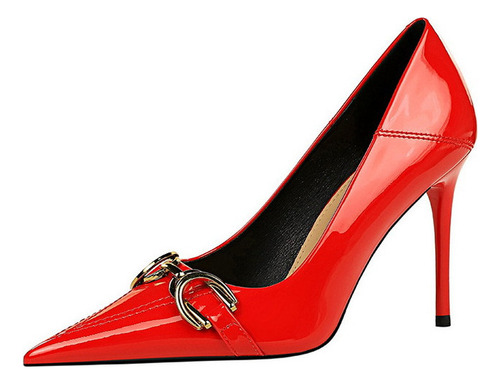 Nuevo Zapatos De Tacón Alto Con Hebilla De Cinturón Para