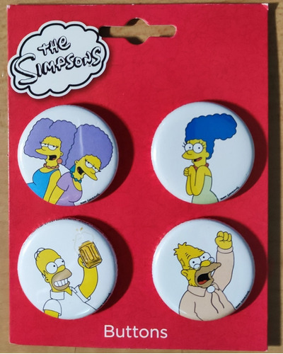 Pack Pin Broche Los Simpsons 4 Oficiales