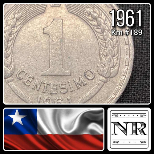 Chile - 1 Centésimo - Año 1961 - Km #189 - Condor