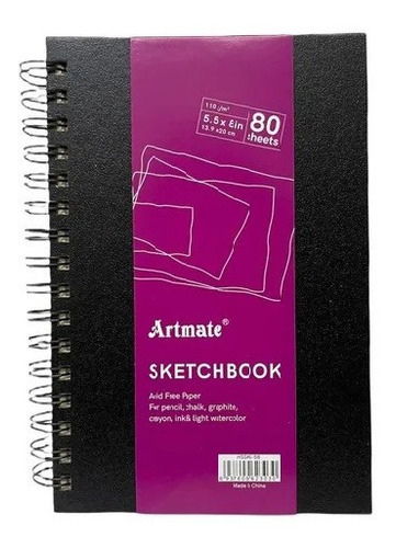 Sketchbook Artmate Block Hojas 110gs 80 Hojas - 12,7x20cm