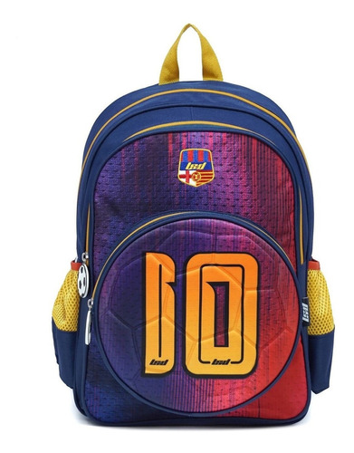 Mochila Futbol Premium Reforzada Infantil Diez Euro 16 Color Azul Diseño De La Tela Estampado