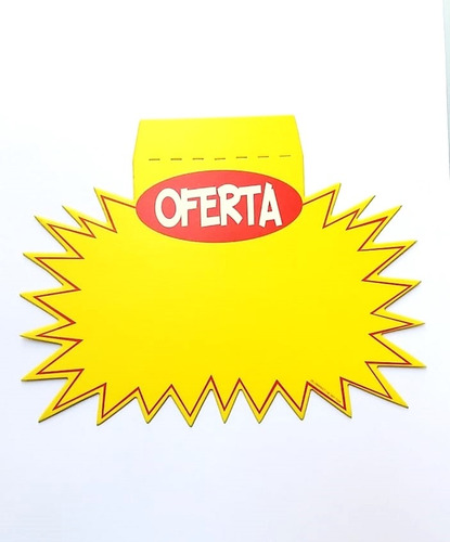 50 Un Cartaz Splash Oferta Central Com Aba 19,5x15,5 Cm