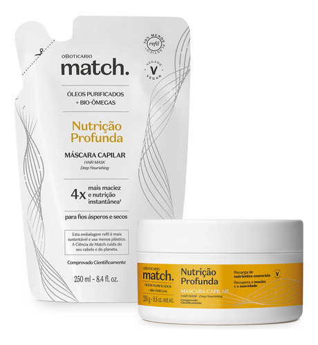  Match. Nutrição Profunda 2 produtos de 0g