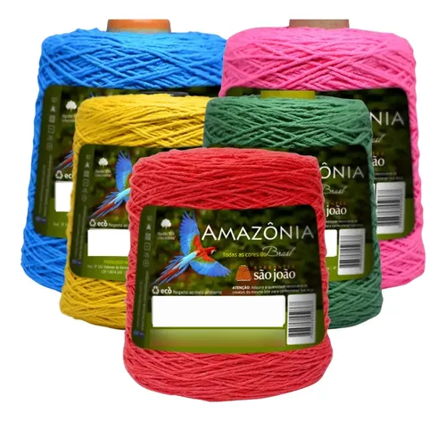Barbante São João Amazônia 400g Kit 5 Unidades Fio 4, 6 E 8