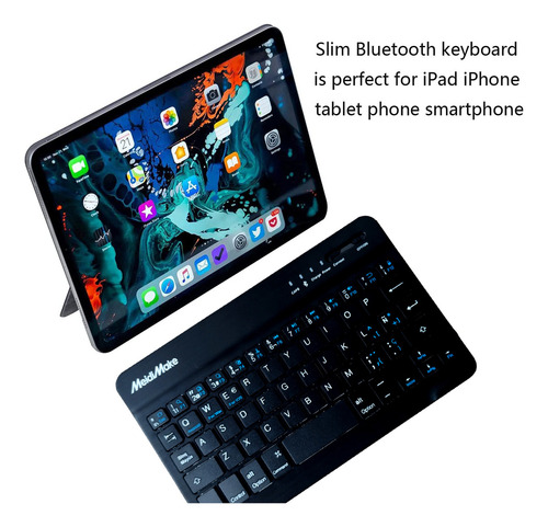 Miniteclado Bluethoot 3.0 Recargable Tecla Ñ Android Ios Mac
