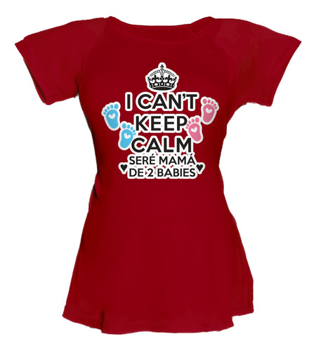 Blusa Para Embarazo Ranglan  Gemelos Cuates Cant Keep Calm