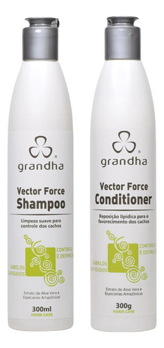  Shampoo E Condicionador Para Cachos Grandha Vector Force Kit