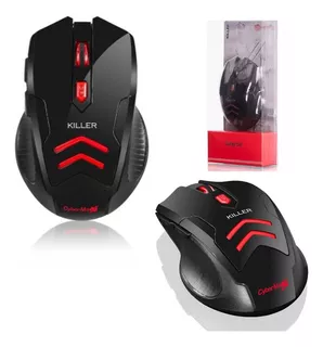 Mouse Gamer Inalámbrico Led 6b 1600dpi Cybertel Killer Mg701