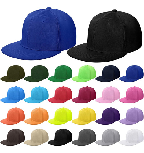 24 Pcs Classic Snapback Hats Gorra De Béisbol Estilo Hip Hop