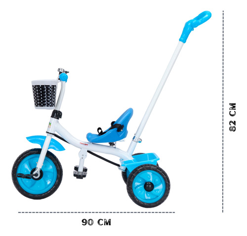 Triciclo Infantil Passeio Com Empurrador Removível 3 Rodas