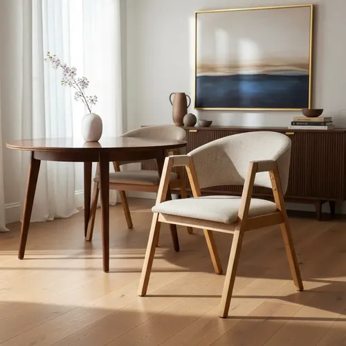 Cadeira De Jantar Estofada Conforto Anatômico Madeira Maciça