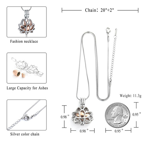 Joyería De Cremación Cenizas Colgante Collar De Urna ...