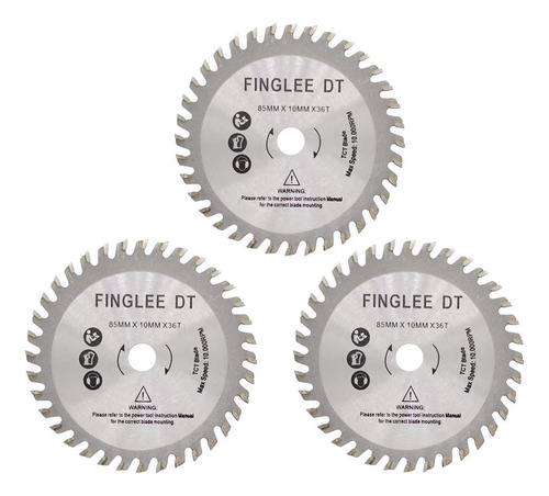 Finglee Dt 3 Hojas De Sierra De Madera De 3-3/8 Pulgadas