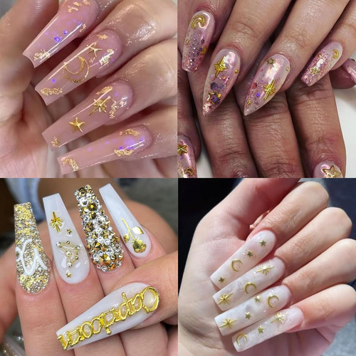 6 Grades Estrela Amuletos De Unhas Para Arte De Unhas 3d Met