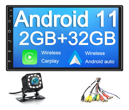 [2g+16g] Ertuaiwoa Double Din Android 11 Car Stereo Radio W.