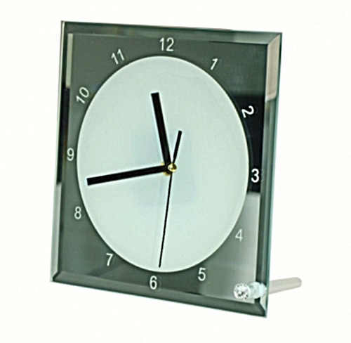 Reloj D Cristal Sublimacion 3d O Plancha Plana 20x20 10 Pack