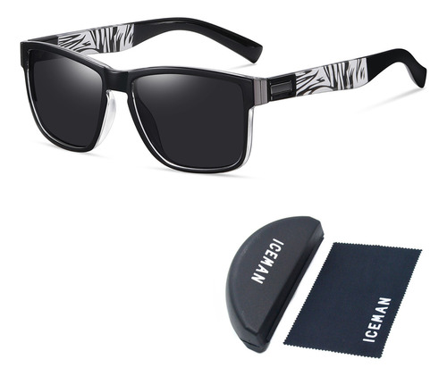 Óculos De Sol Surfista Espelhado Premium Iceman 253 Estojo Cor Armação Transparente
