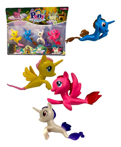 Pony Friends Sirenas En Set Unico Unicornios + Felices !!