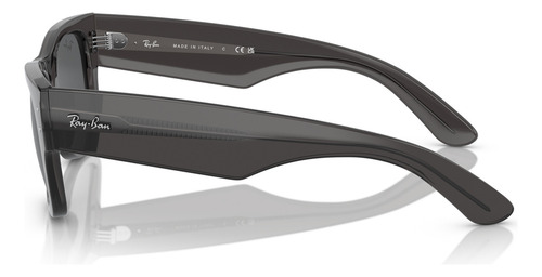 Ray-ban Mega Wayfarer RB0840s 1406B1 51 Marco negro transparente Barra negra transparente Lente gris oscuro diseño cuadrado