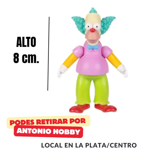 Figura Krusty De Coleccion Simpsons Miniatura Muñeco 5,5 Cm