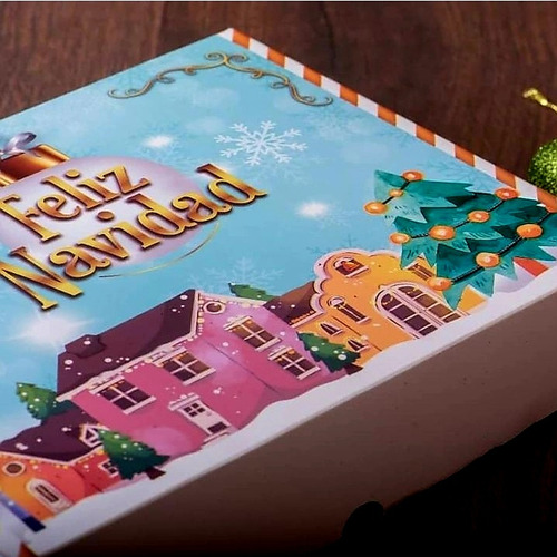 Cajas Navideñas De Cartón Kraft