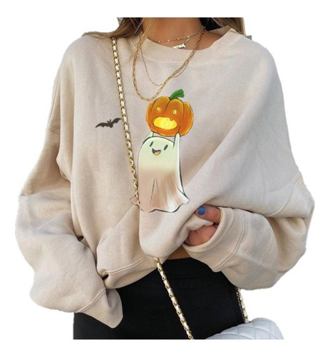 Sudadera De Halloween Calabaza Casual Estilo Coreano