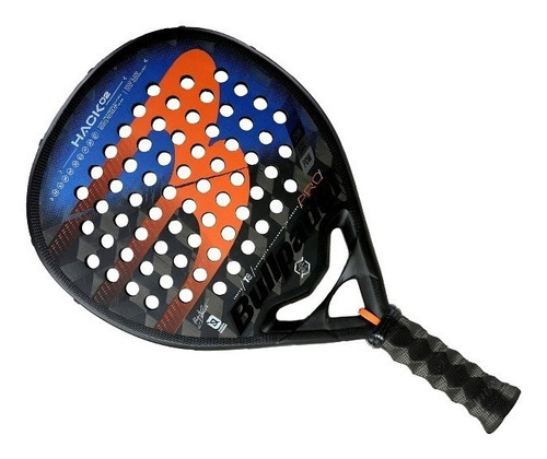 Pala Padel Bullpadel Hack 02 Pro Azul Eléctrico/naranja/negro/gris Plata
