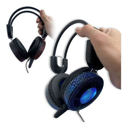 Auriculares Gamer Pc Profesional Luces Led Microfono Gaming