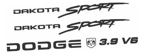 Kit Adesivos Dodge Dakota Sport 3.9 V6 Em Preto 01