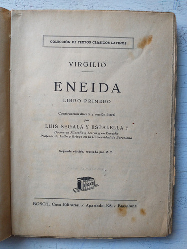 Eneida (libro Primero Y Segundo) Virgilio