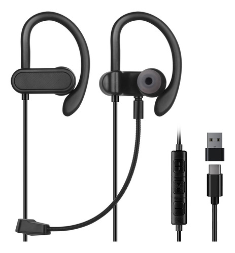 C G Changeek Auriculares Usb-a Y Usb-c Con Microfono Boom, G