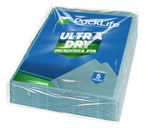 Paño De Microfibra Ultra Dry Pva. Packlife Azul Acero