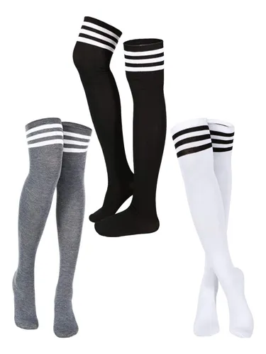 comprar 3 Pares De Calcetines Altos Hasta La Rodilla, Calcetines