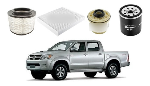 Kit De 4 Filtros Mareno Hilux 2.5 Td Y 3.0 Tdi 05+ Maranello