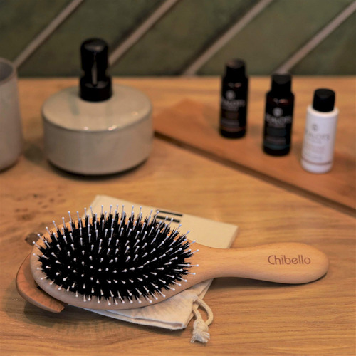 Juego De Cepillo De Pelo De Cerdas De Jabal Para Cabello Gru