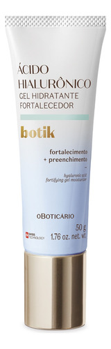 O Boticário Gel Hidratante  Botik Ácido Hialurônico 50g Momento de aplicação Dia/Noite Tipo de pele Mista